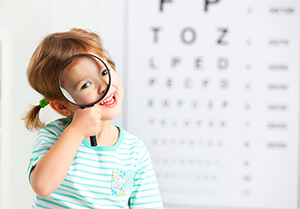 Child About to Have an Eye Exam